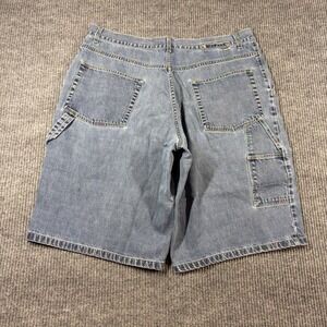 Vintage Iceberg Shorts Men's 32 Blue Denim Carpenter Rainbow Stitching